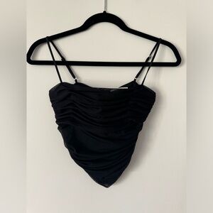 TEN by Babaton (Aritzia) ruched crop top, NWOT size 2